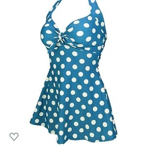 Cute blue dress swimsuit